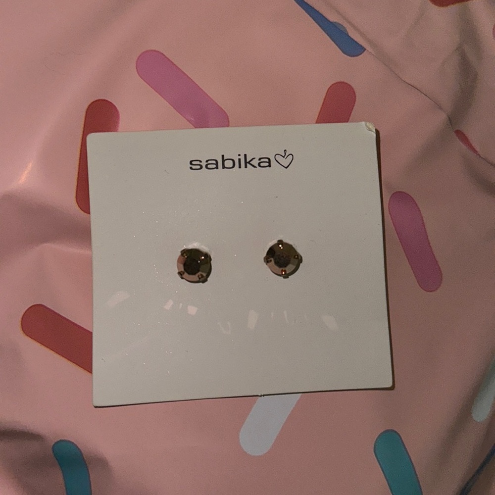 Rose gold Sabika stud earrings